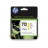 HP 3ED79A пакет 3 жълти мастилени касети 712